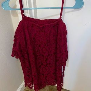 Red lace tank/top.